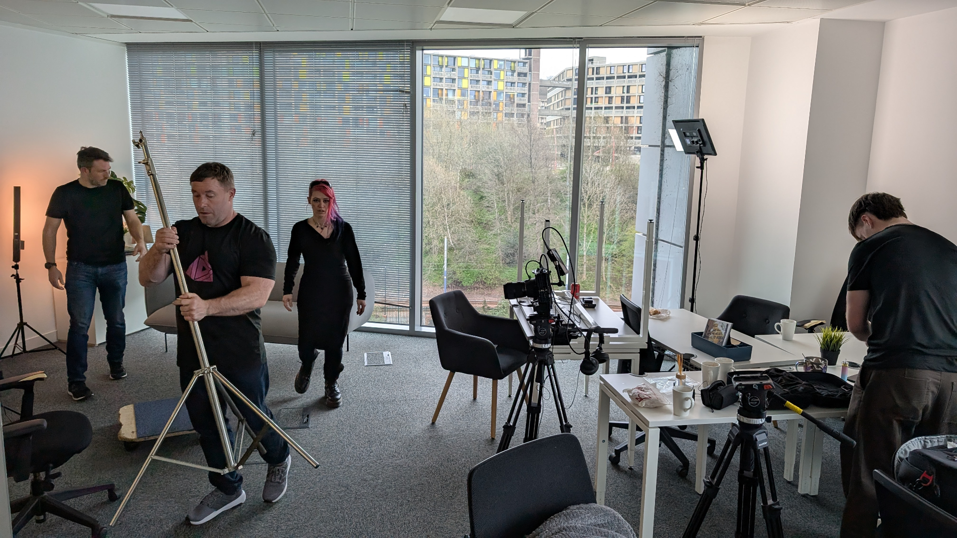 Behind the scenes, filming a QED Labs case study