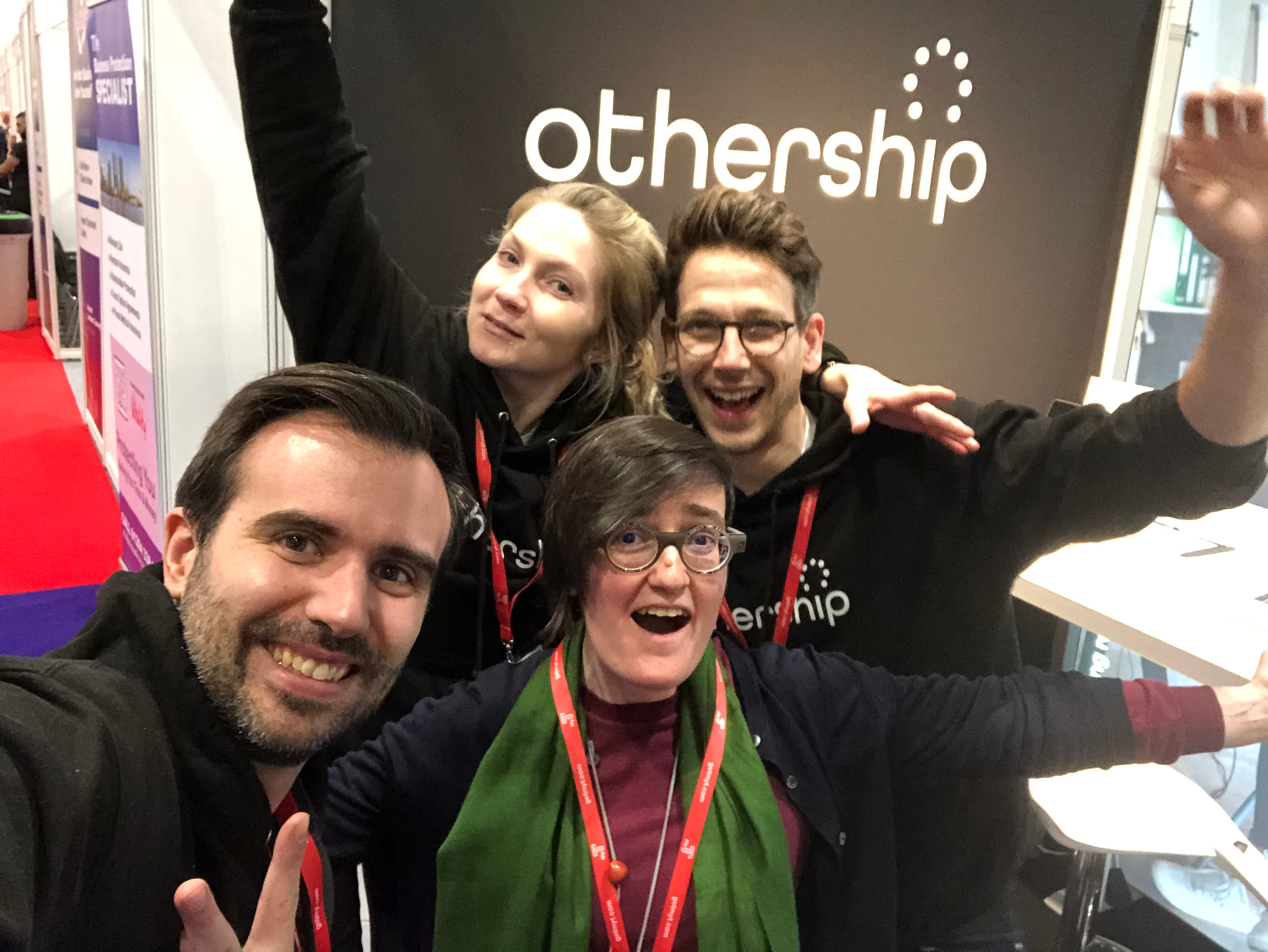 The Othership crew working the stand
