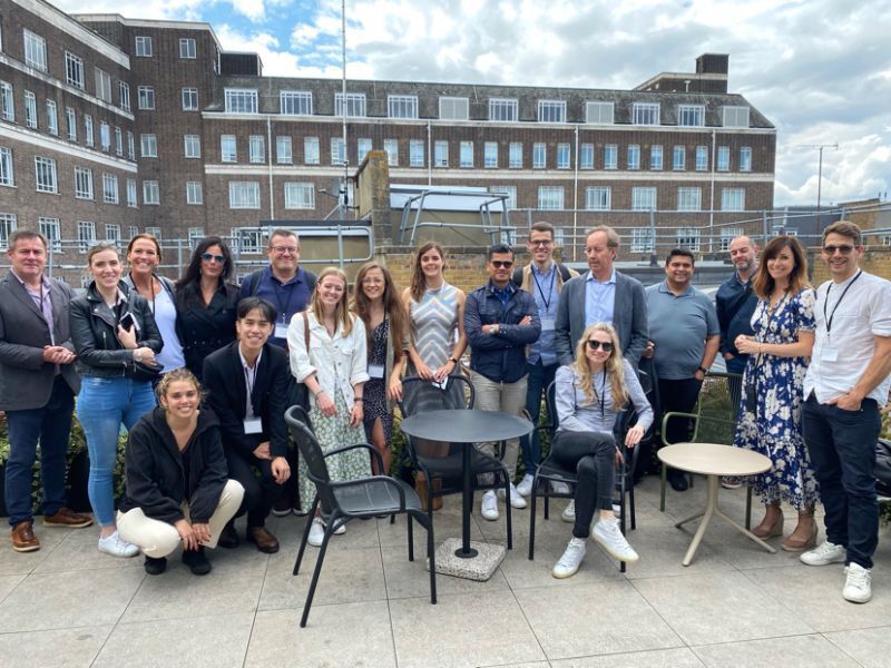 Ben and the crew at a coworking event in London